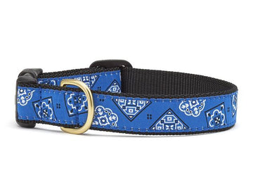 Up Country blue bandanna dog collar