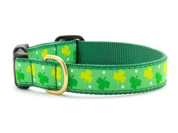 Up Country shamrock dog collar