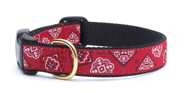 Up Country red bandanna dog collar