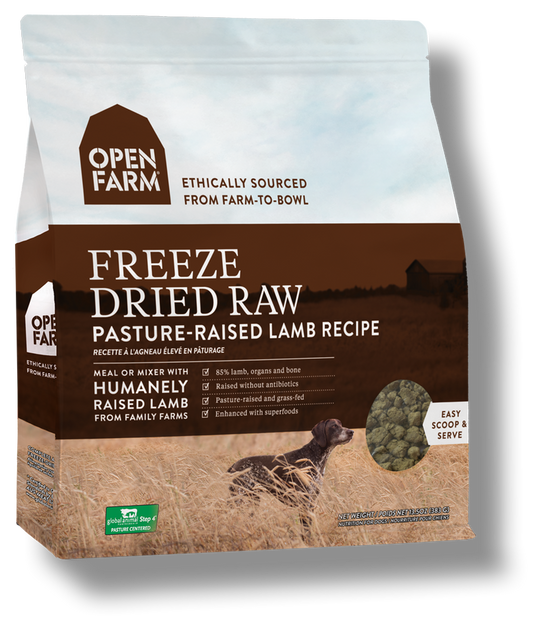 Open farm freeze dried pasture raised lamb (4.5lbs)