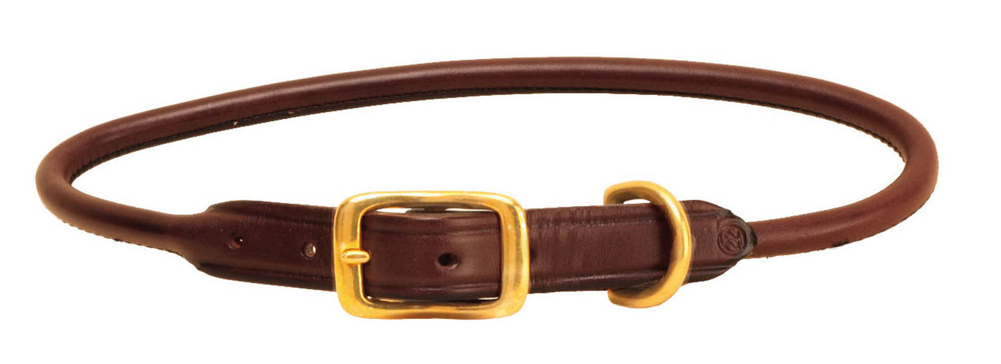 Tory Leather Havana Rolled Collar