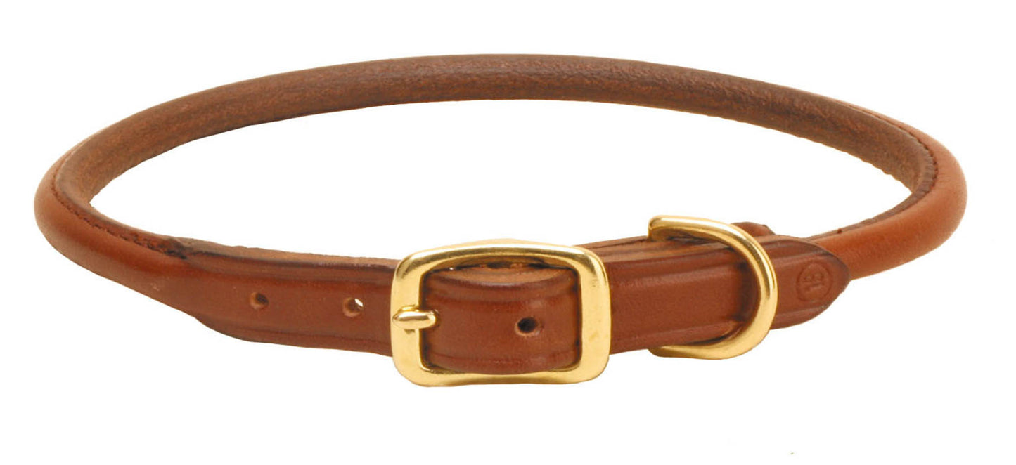 Tory Leather Oakbark Rolled Collar