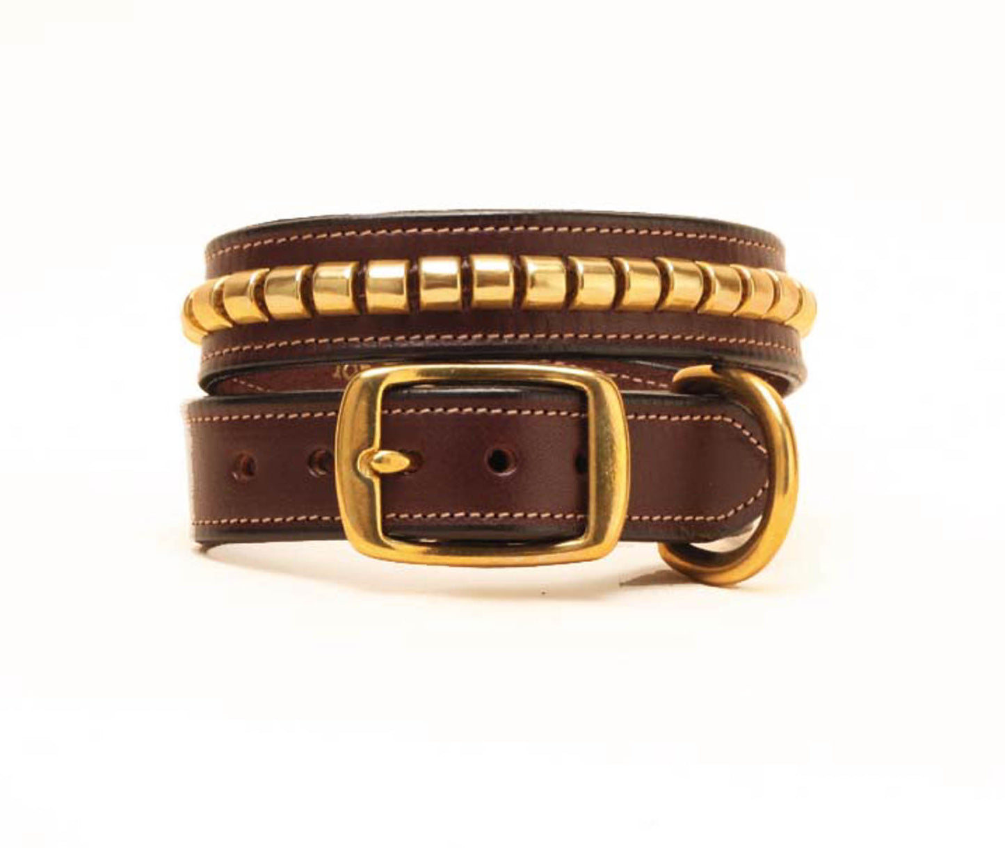 Tory Leather 1” Havana Clinched Leather Collar
