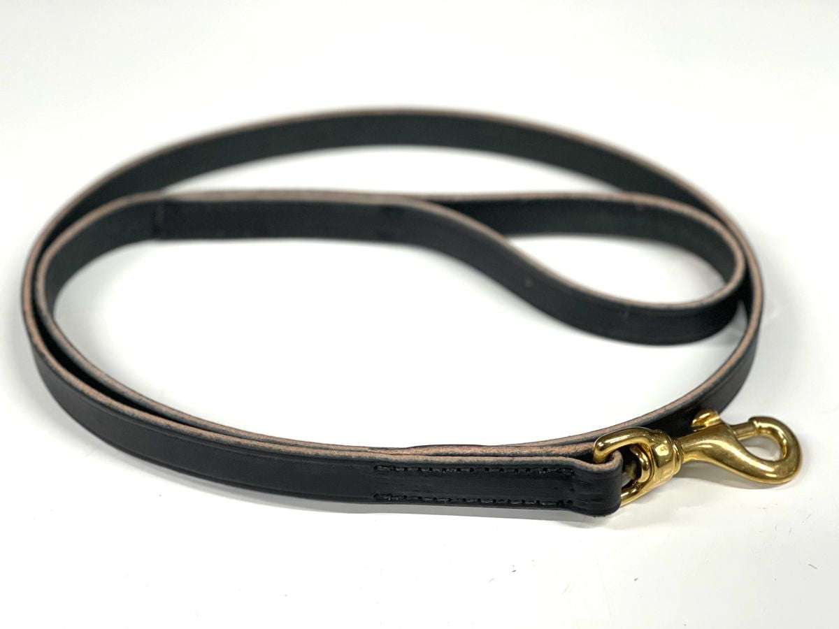 4 ft leather leash (black)