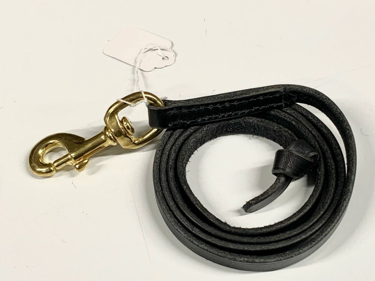 4ft x 1/2” leather obedience leather leash with knot