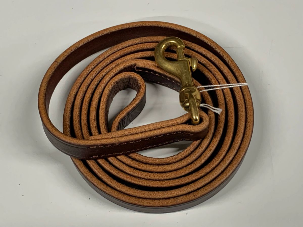 7ft x 3/4” Leather leash (brown)