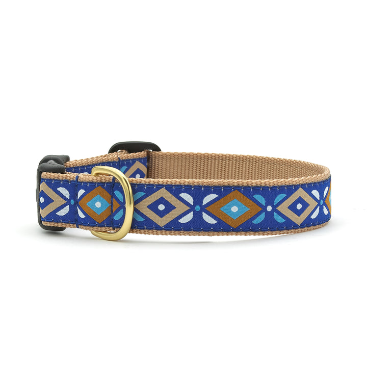 Up Country aztec blue dog collar