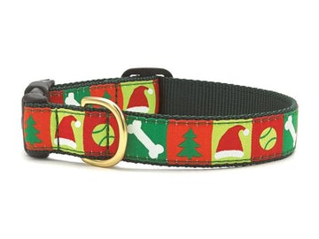 Up Country Christmas list dog collar