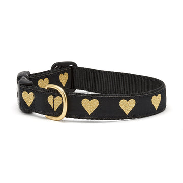 Up Country heart of gold dog collar