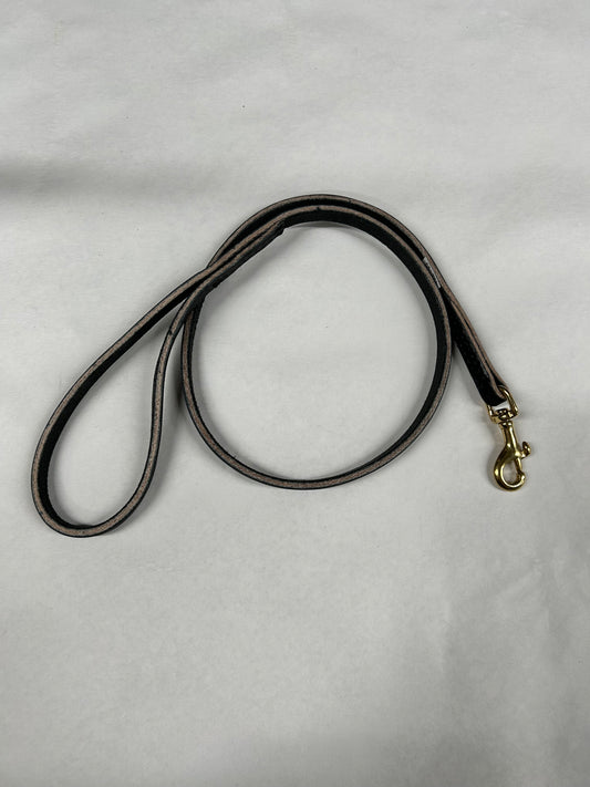 3ft x 3/8in leather leash (black)