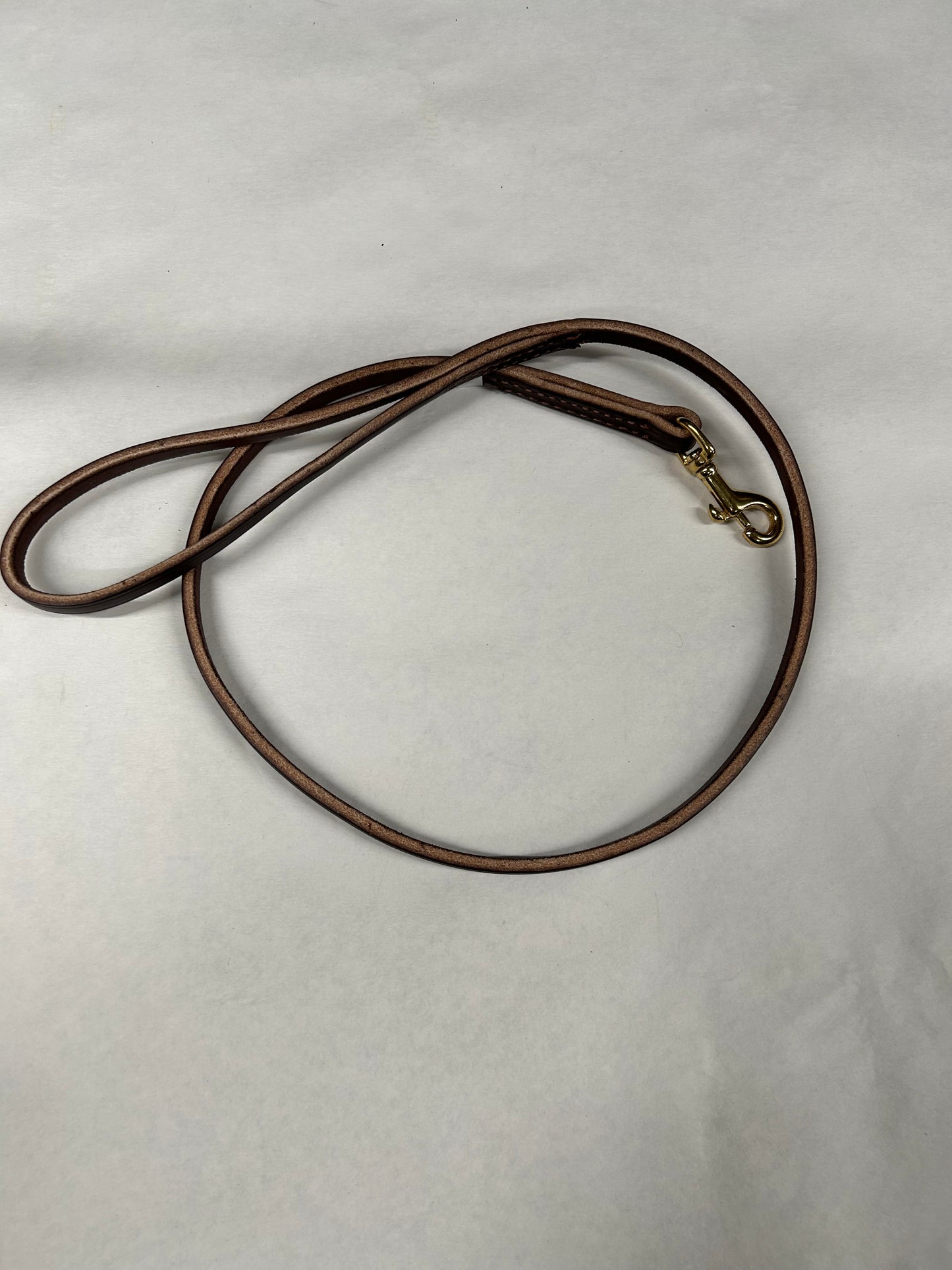 3ft x 3/8in leather leash (brown)