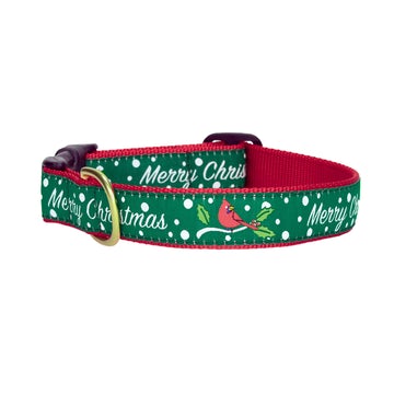 Up Country Merry Christmas dog collar