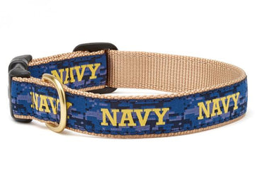 Up Country navy dog collar