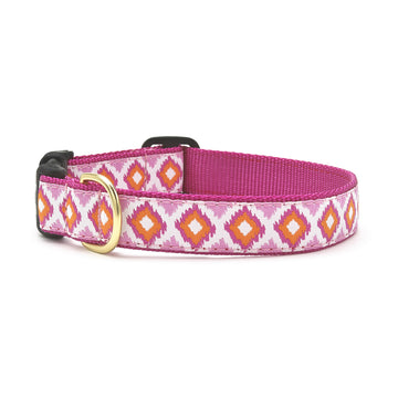 Up Country pink crush dog collar