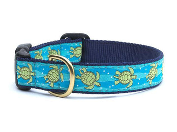 Up Country sea turtle dog collar