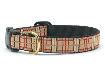 Up Country plaid dog collar