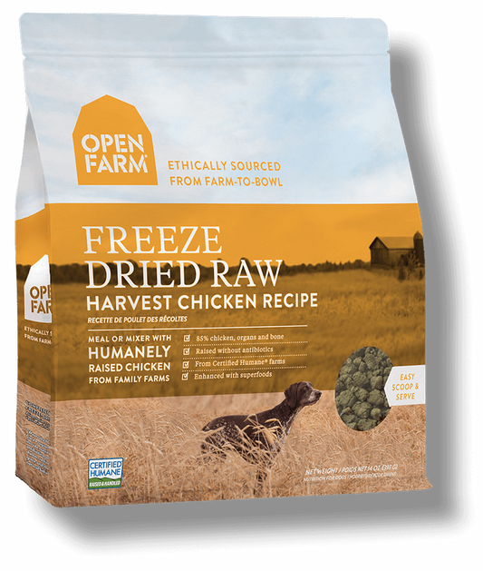 Open farm freeze dried harvest chicken
